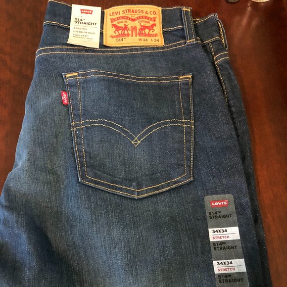 514™ STRAIGHT FIT LEVI'S® MEN'S JEANS 34x34  STRETCH - Picture 1 of 5